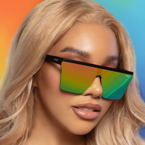 Quay Australia Hindsight Rainbow / Matte Black - Picture 1 of 8